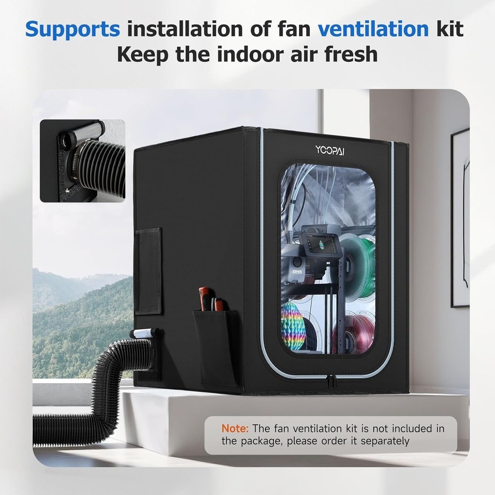 Constant Temperature Protective 3D Printer Cover with LED for AD5X/AD5M Models