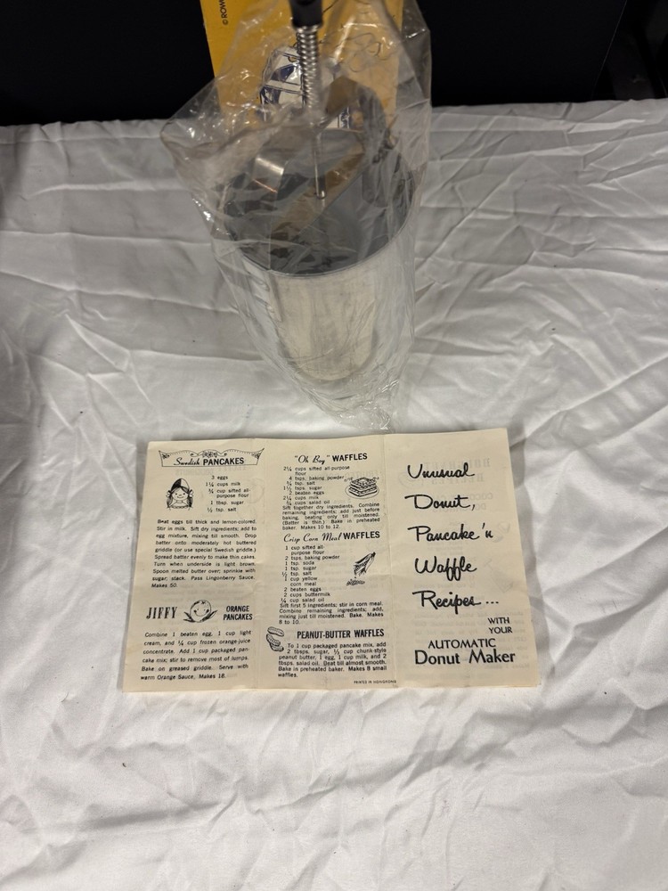 Vintage Aluminum Rowoco Stainless Donut Maker