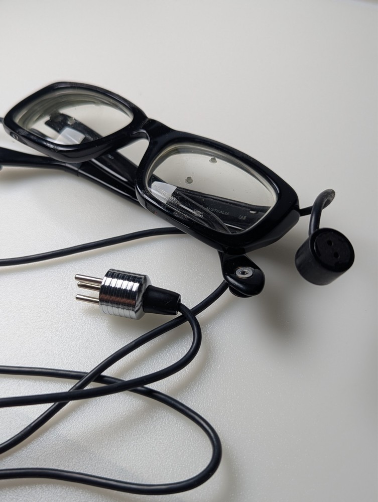 Vintage electro-oculography (EOG) / biofeedback glasses