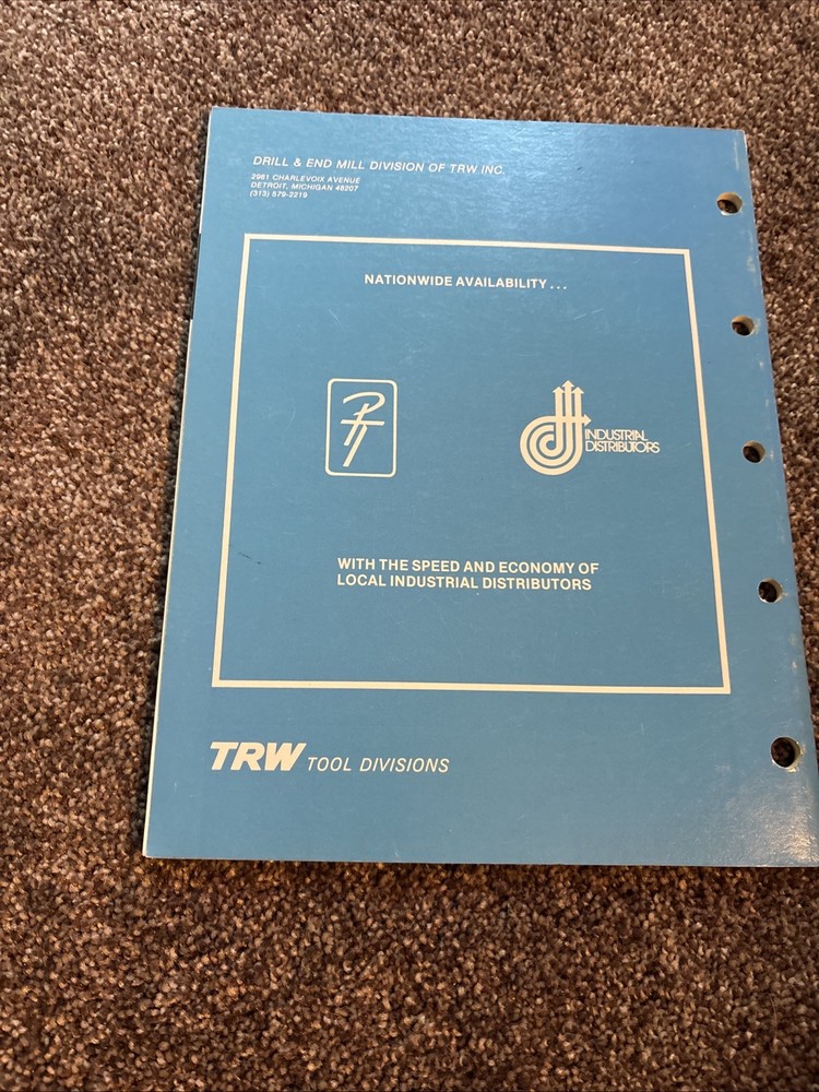 1981 Putnam Tool Catalog P81 Drill & End Mills TRW Tool Divisions