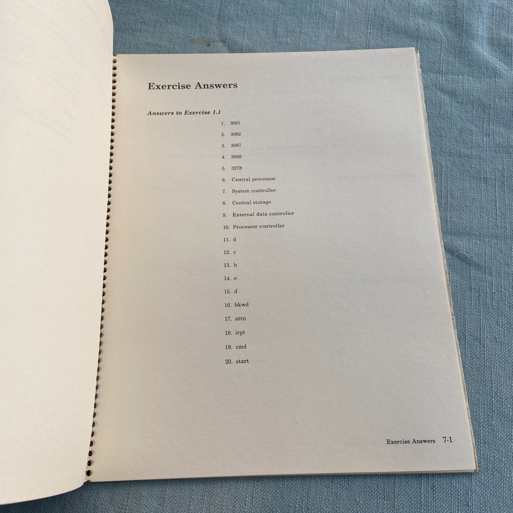 IBM SRA Computer Training Library 308X Hardware Operator Reference Guide Vintage