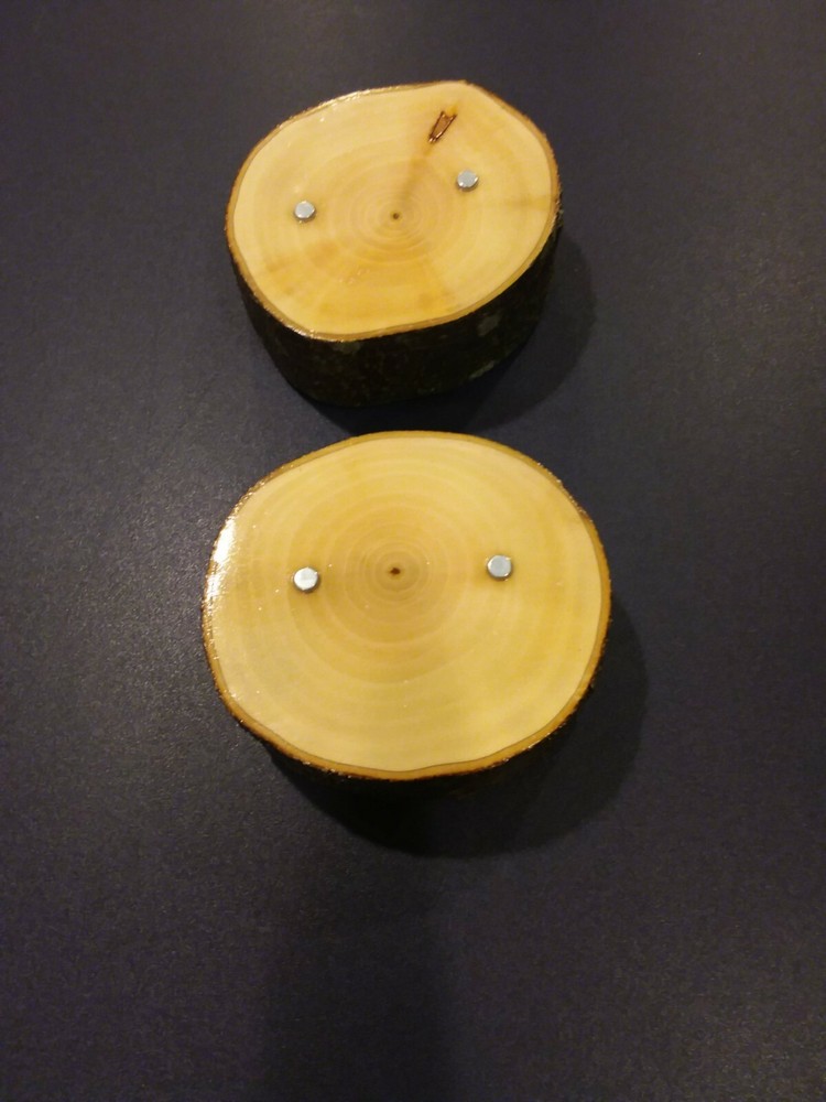 2-- KNIFE DISPLAY STANDS, SOLID PEAR WOOD