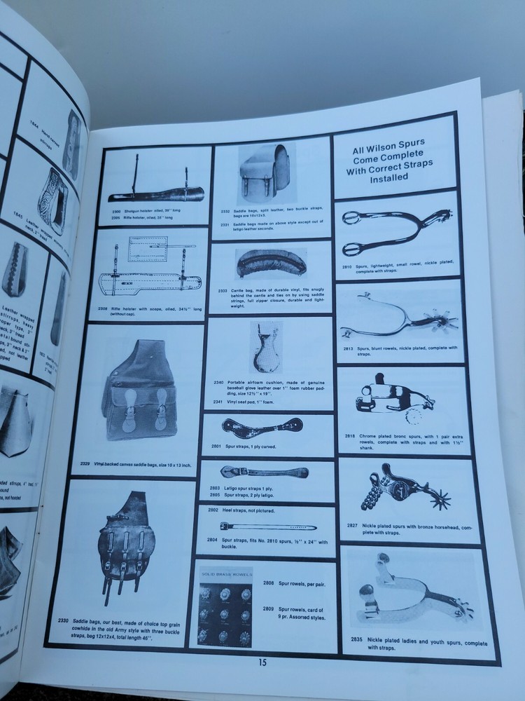 J V Wison Leather Co Saddle catalog #90 1990.