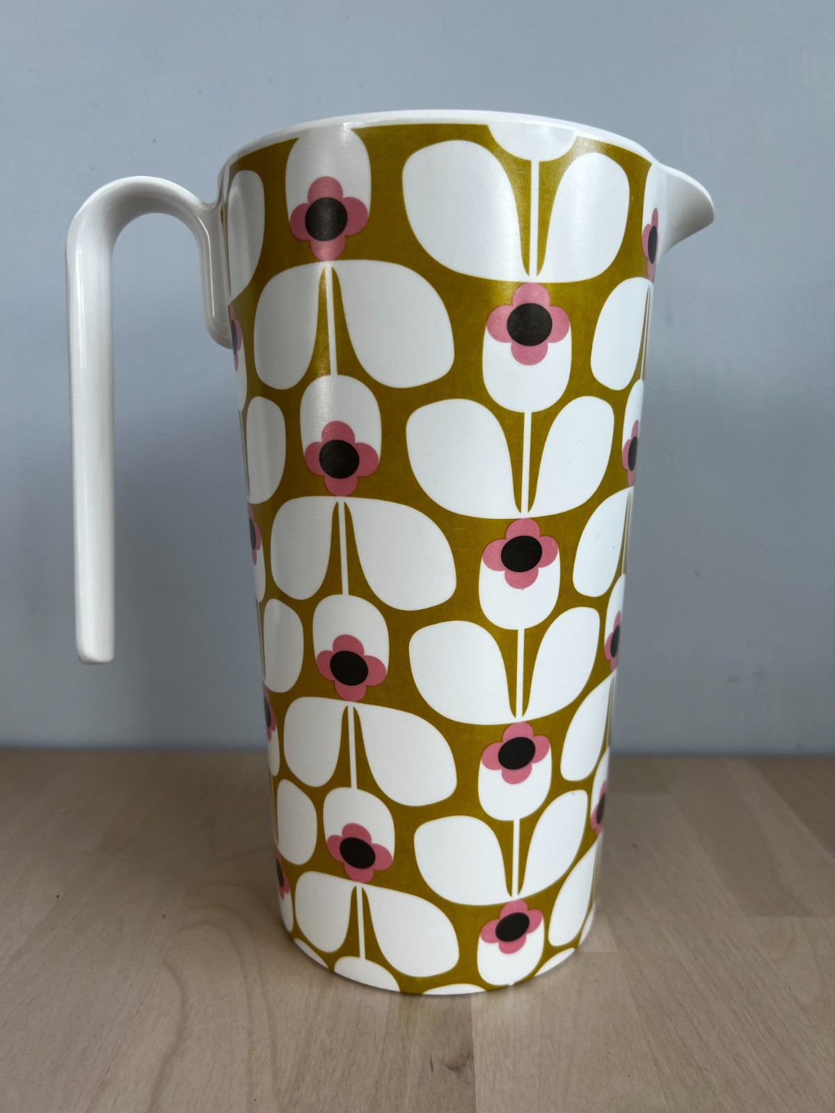 Orla Kiely Home Melamine Pitcher Daisy Flower Petals Pink Green White New