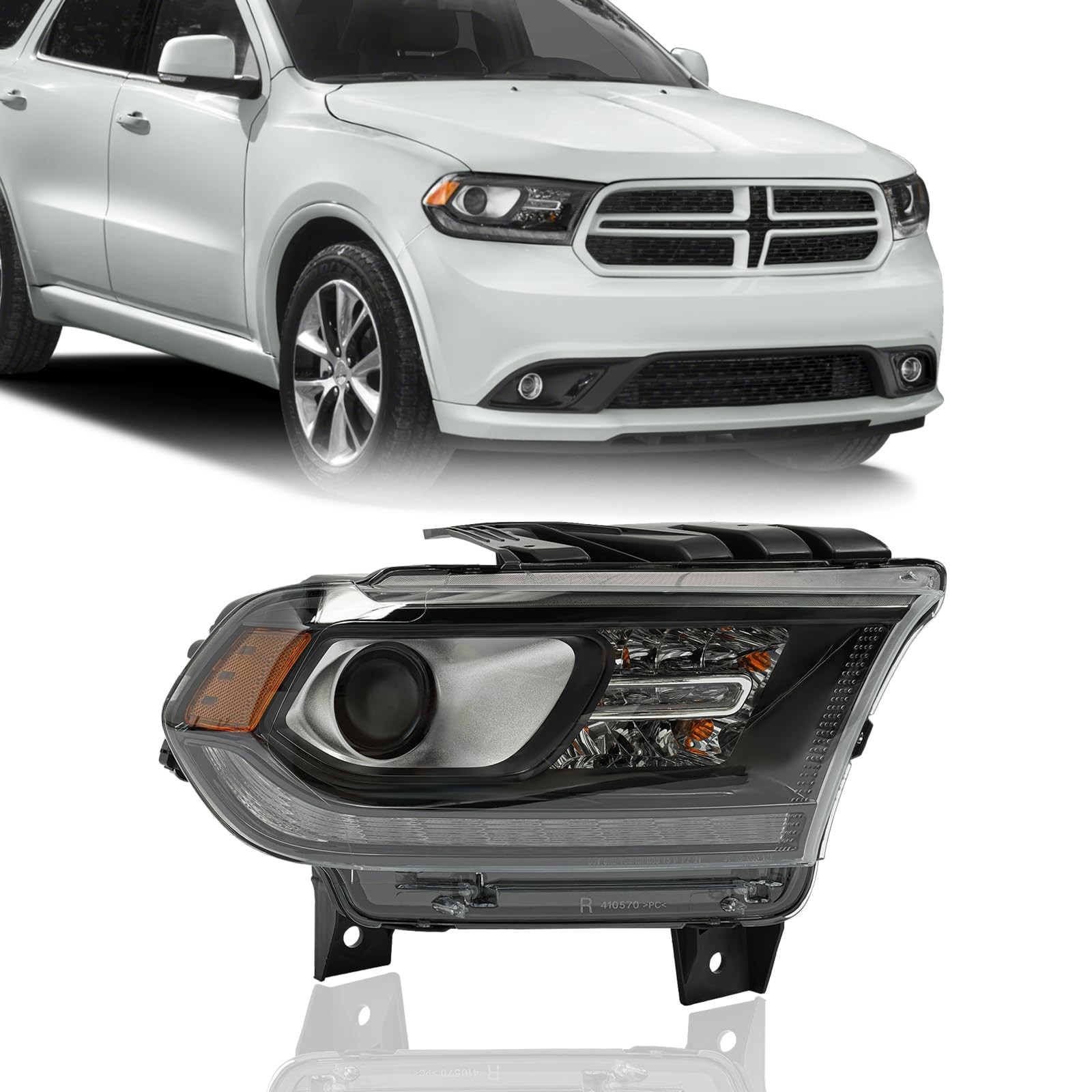 For Dodge Durango 2016-20 HID Headlight Lamp Assembly w/LED DRL Right Side