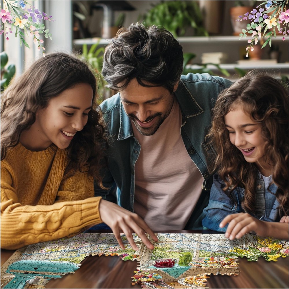 1000 Piece Jigsaw Puzzle Spring Kitchen Baking Scene Puzzle with Large Pieces...