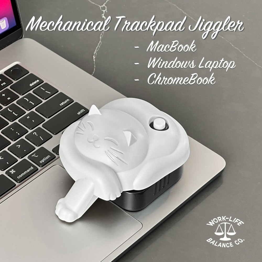 Laptop Touchpad Jiggler - Doesn't Require Mouse – AA Battery Powered - Cat/Dog