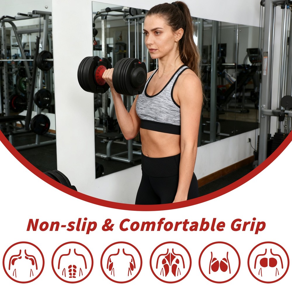 Adjustable Dumbbells, 52.5lb SmartBell Dumbbell with Quick-Select Weig
