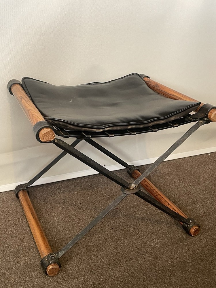 1970s Cleo Baldon Mid-Century Modern Campaign Stool