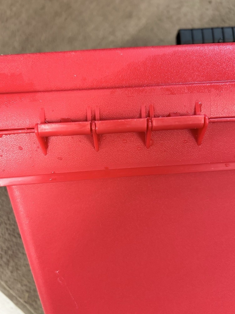 Vintage Zag Red Toolbox 19” X 10” X 8”