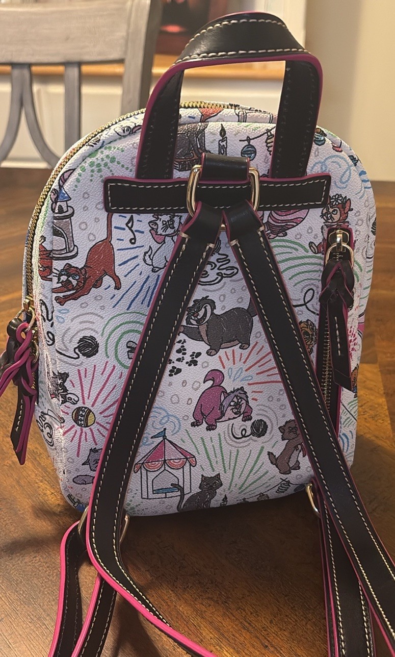 Disney Cats Sketch Dooney & Bourke Backpack White NWOT