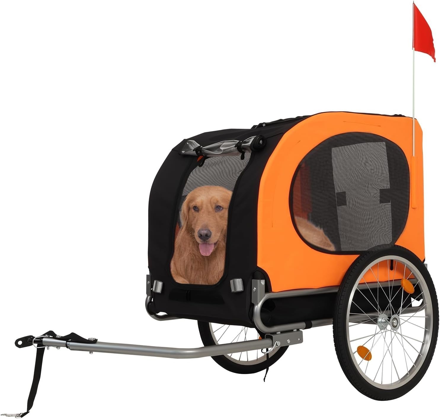 Foldable Pet Bicycle Trailer Stroller Dog Cat Bike Carrier 88 lb Water Resistant