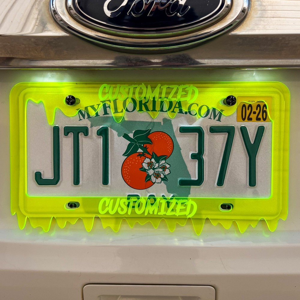 Slime CUSTOM PERSONALIZED License Plate Frame COLOR CHOICE