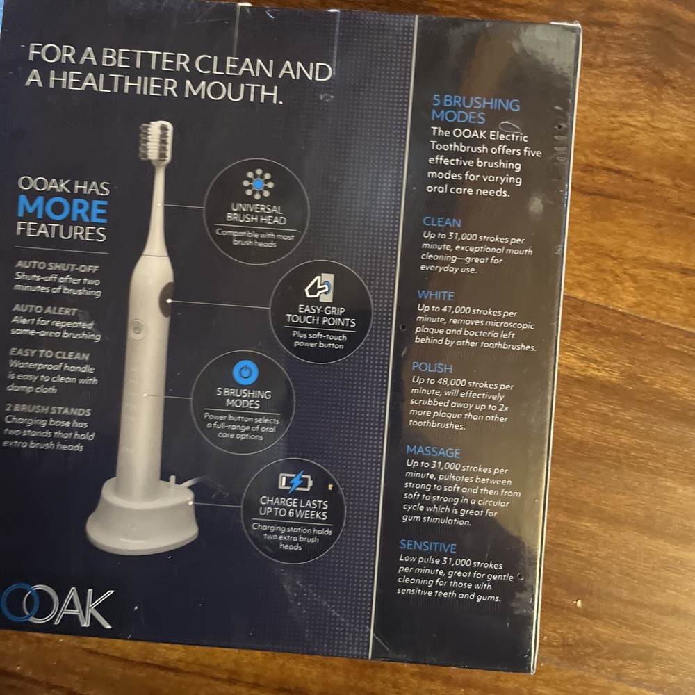 Electric Toothbrush with 5 Brushing Modes Includes 2 Advanced Brushes V4A New