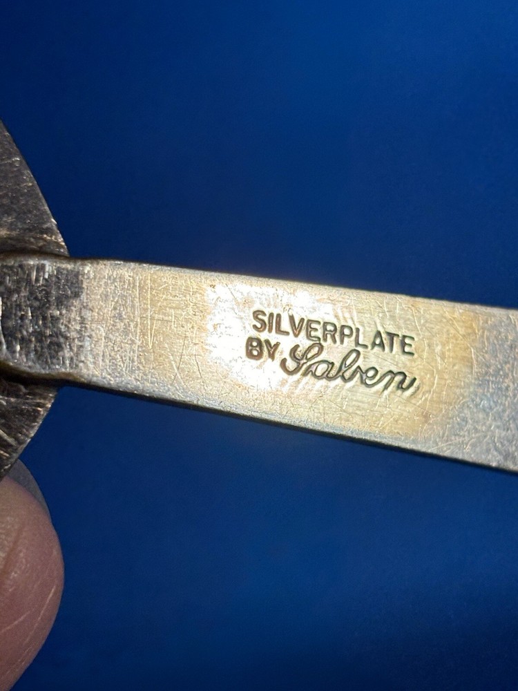 Serving Fork Vtg Silver Plate By Laben 12"