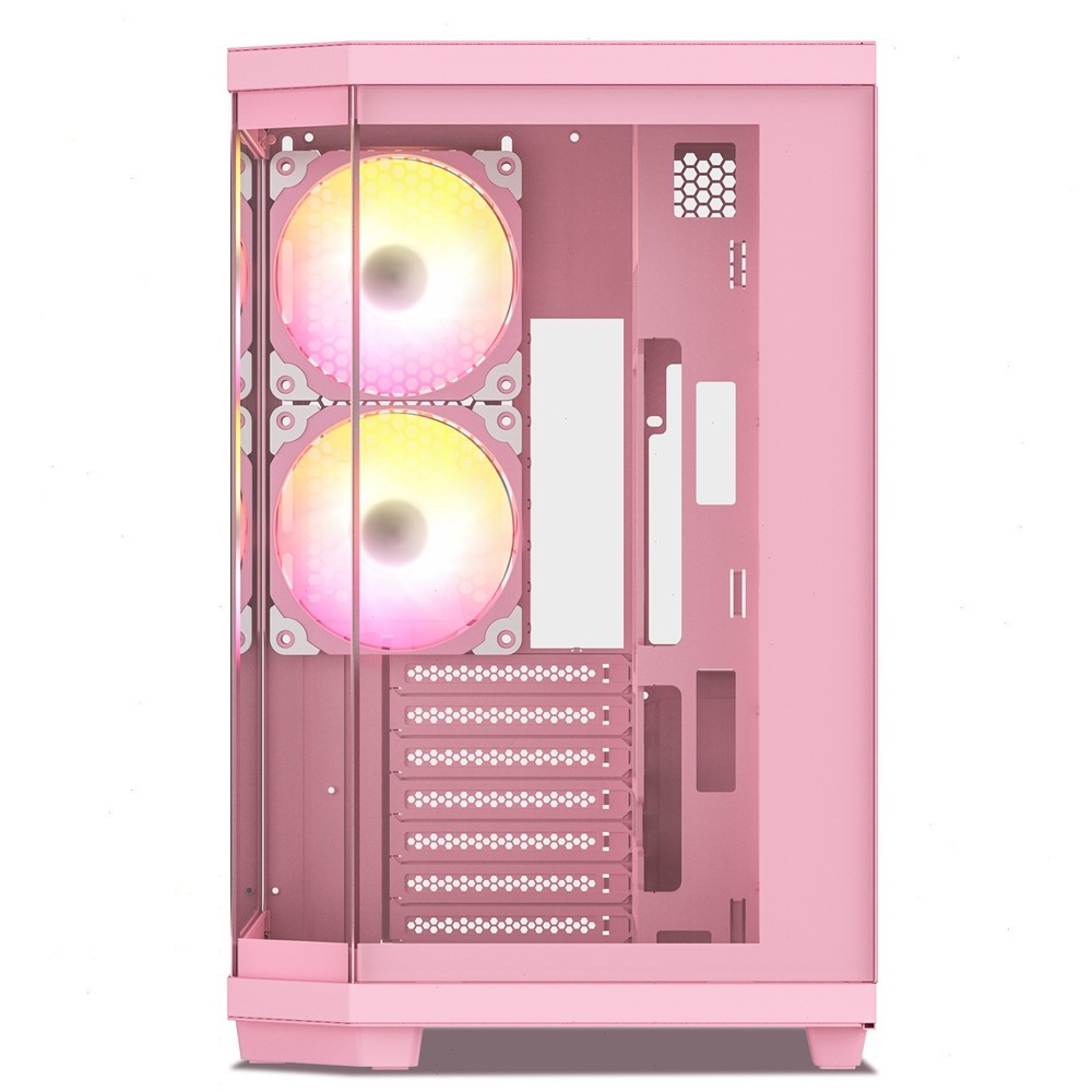 Vetroo CT3 ATX Mid-Tower Gaming Computer PC Case - Pink