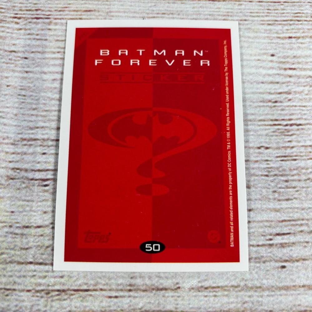 1995 Topps Batman Forever Sticker - #50 Batmobile Flames