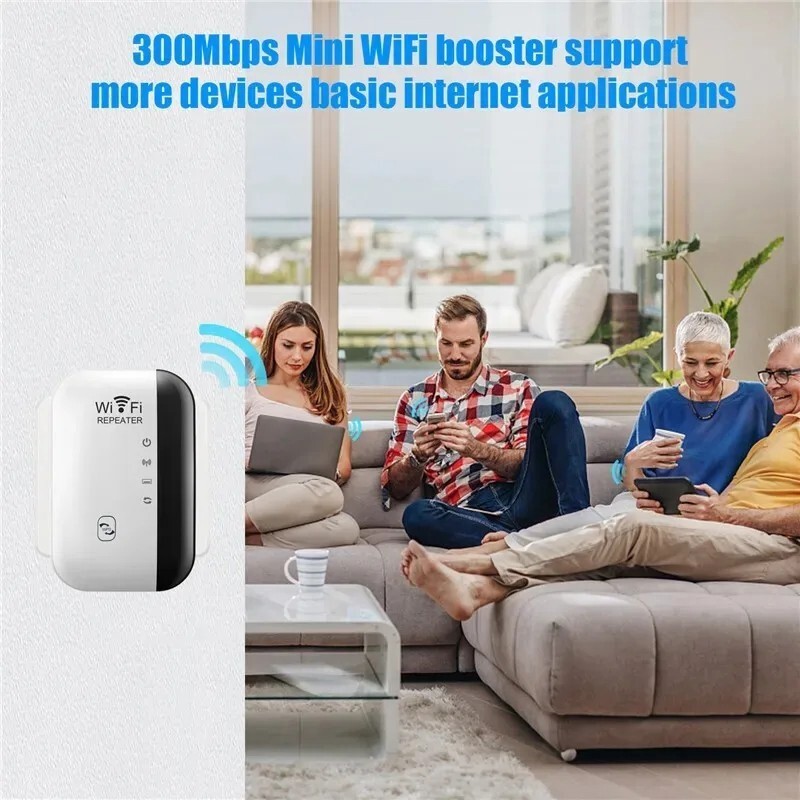 WiFi Range Extender Internet Booster Wireless Signal Repeater Wireless Amplifier
