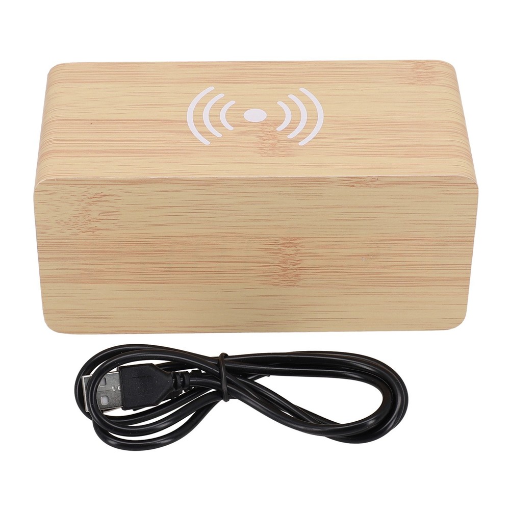 Clock Home D??cor Office Decor Temp Wireless Charging 12/24 Hour Switch