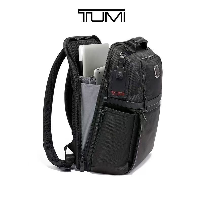 Tumi Alpha 3 BLACK Backpack Business Black Nylon Leather Outlet 2603581D3
