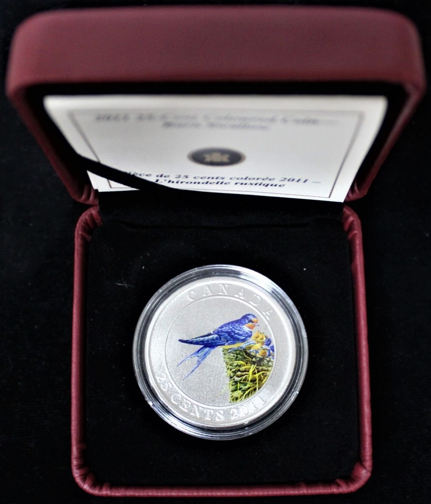 2011 25-Cent Canada Colorized Coin - Barn Swallow