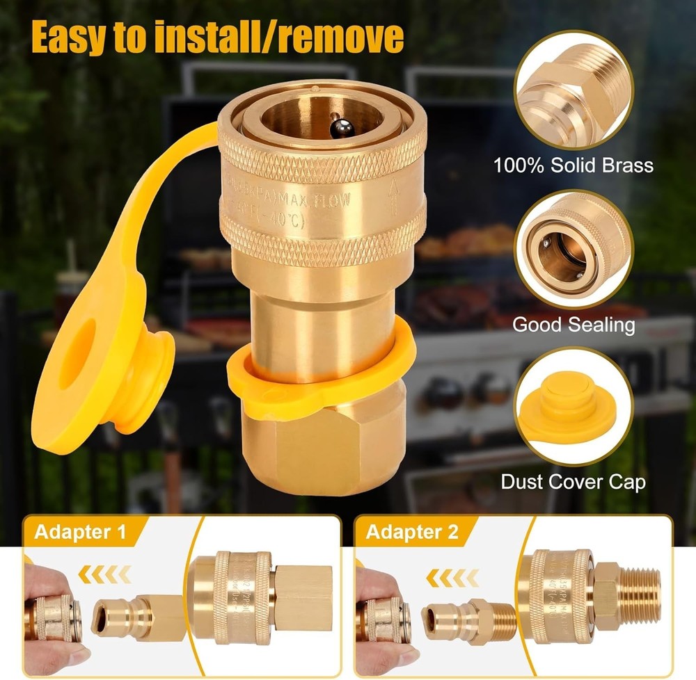 Brass Quick Connect Kit - 1/2" for Portable Generator