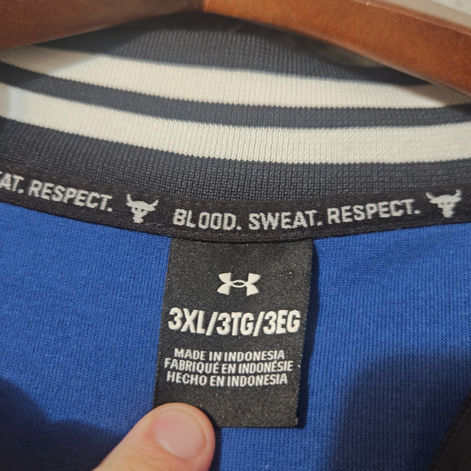 Under Armour 1377437-471 Project Rock Mesh Varisty Jacket Blue Men's Sz 3XL