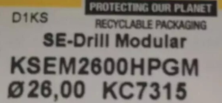 1 PCS  ORIGINAL  INSERTS  KSEM2600HPGM KC7315