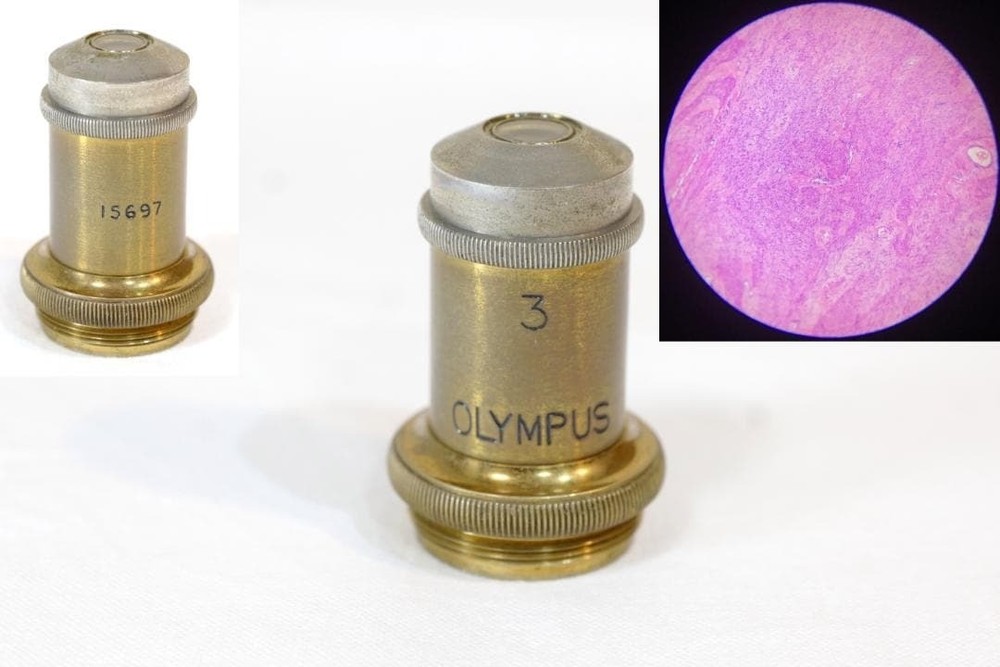 Antique Microscope Olympus “Mizuho” Microscope Height: approx. 28 cm