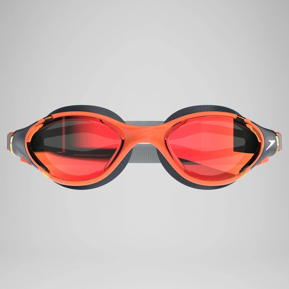 Speedo Biofuse 2.0 Mirrored Goggles, Orange/Grey