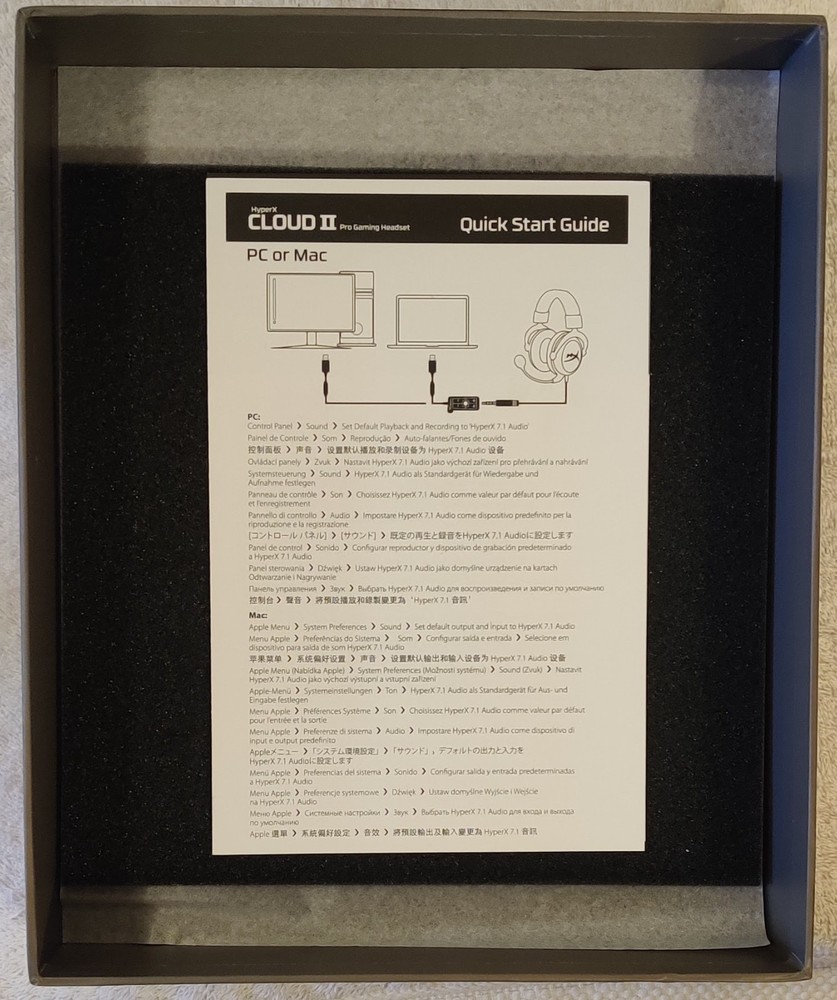 HyperX Cloud II Pro Gaming Headset (BOX & MANUAL ONLY)