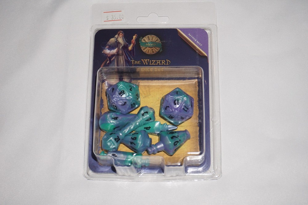 PolyHero Wizard 8 Dice Set Aether Mist NEW Sealed