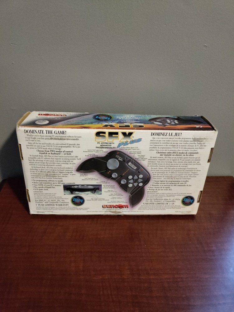 RARE Advanced Programmable Joypad IBM SFX PLUS Suncom Model #7-1060-0.