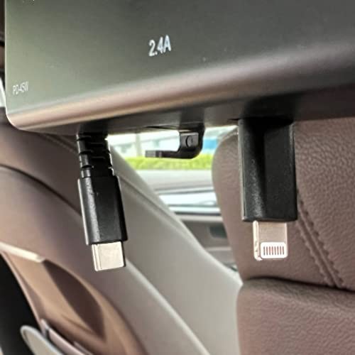 Retractable Backseat Car Phone Charger,Compatible with iPhone & Android Phones