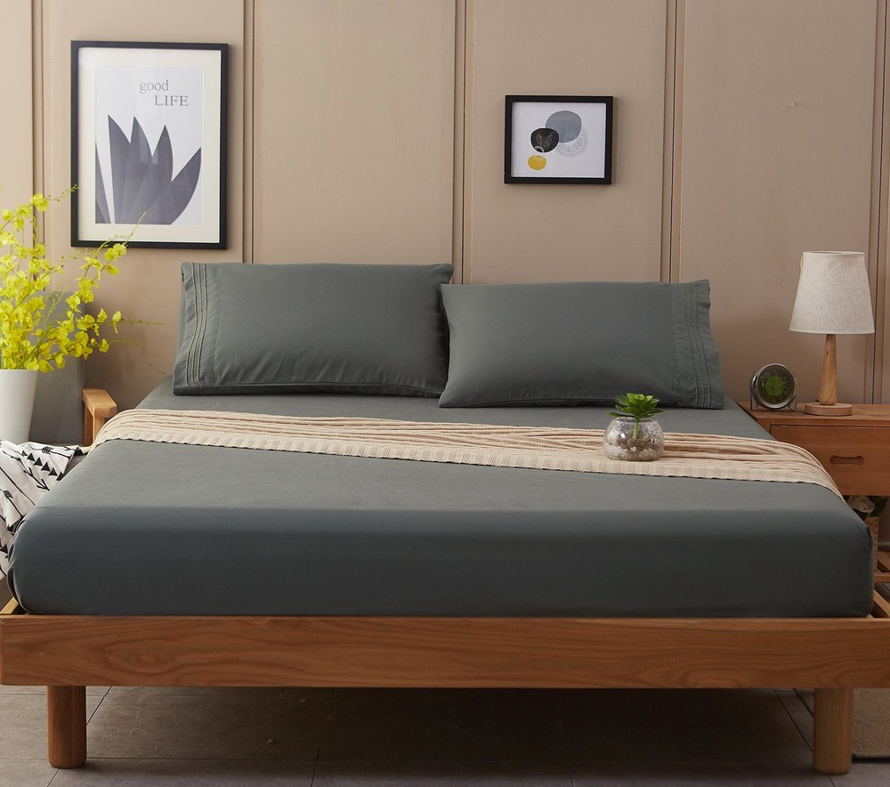 SONORO KATE Bed Sheet Set Super Soft Microfiber 1800 Thread Count Luxury Egyp...