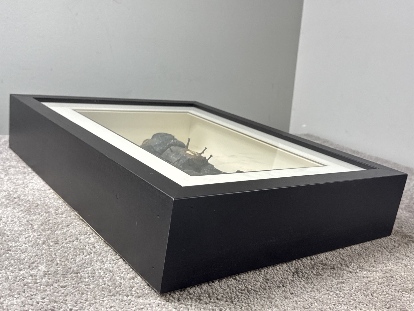 Antique African Bakongo Nkisi Nkondi Statue Nail Fetish Congo Africa FRAMED