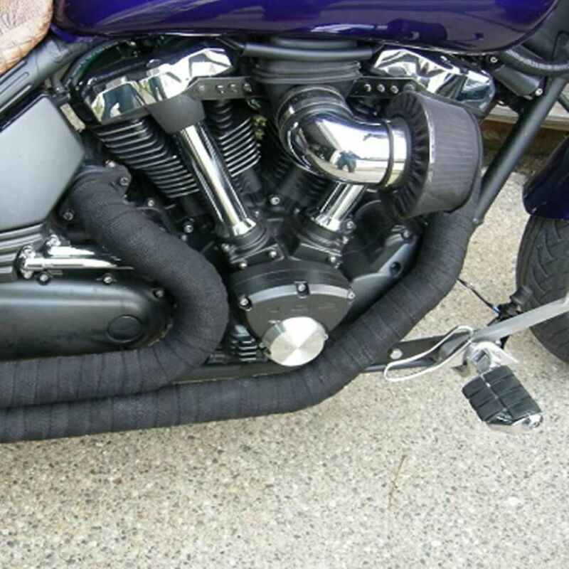 2 Roll x 2" 50FT Black Exhaust Wrap Header Manifold Fiberglass Heat Wrap Tape