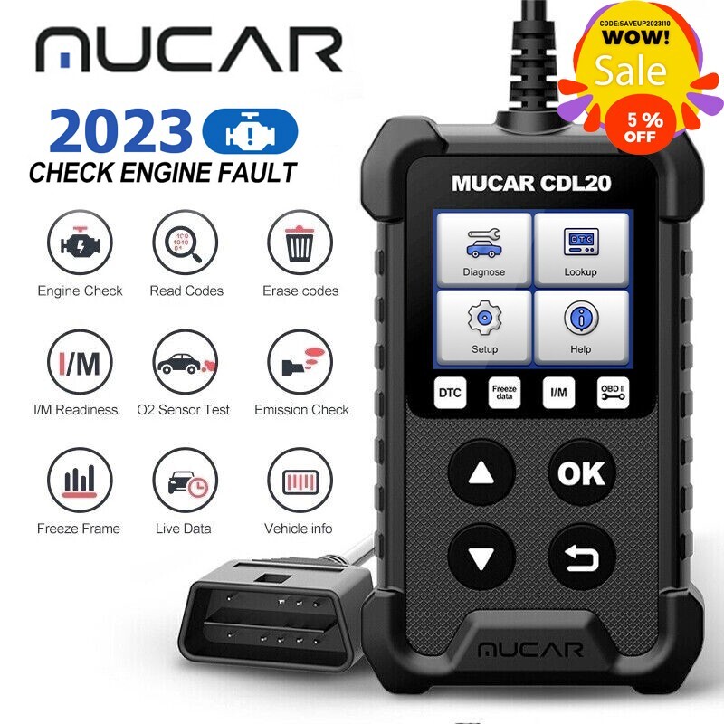 Automotive OBDII Code Reader OBD2 Scanner Check Engine Fault Diagnostic Tool