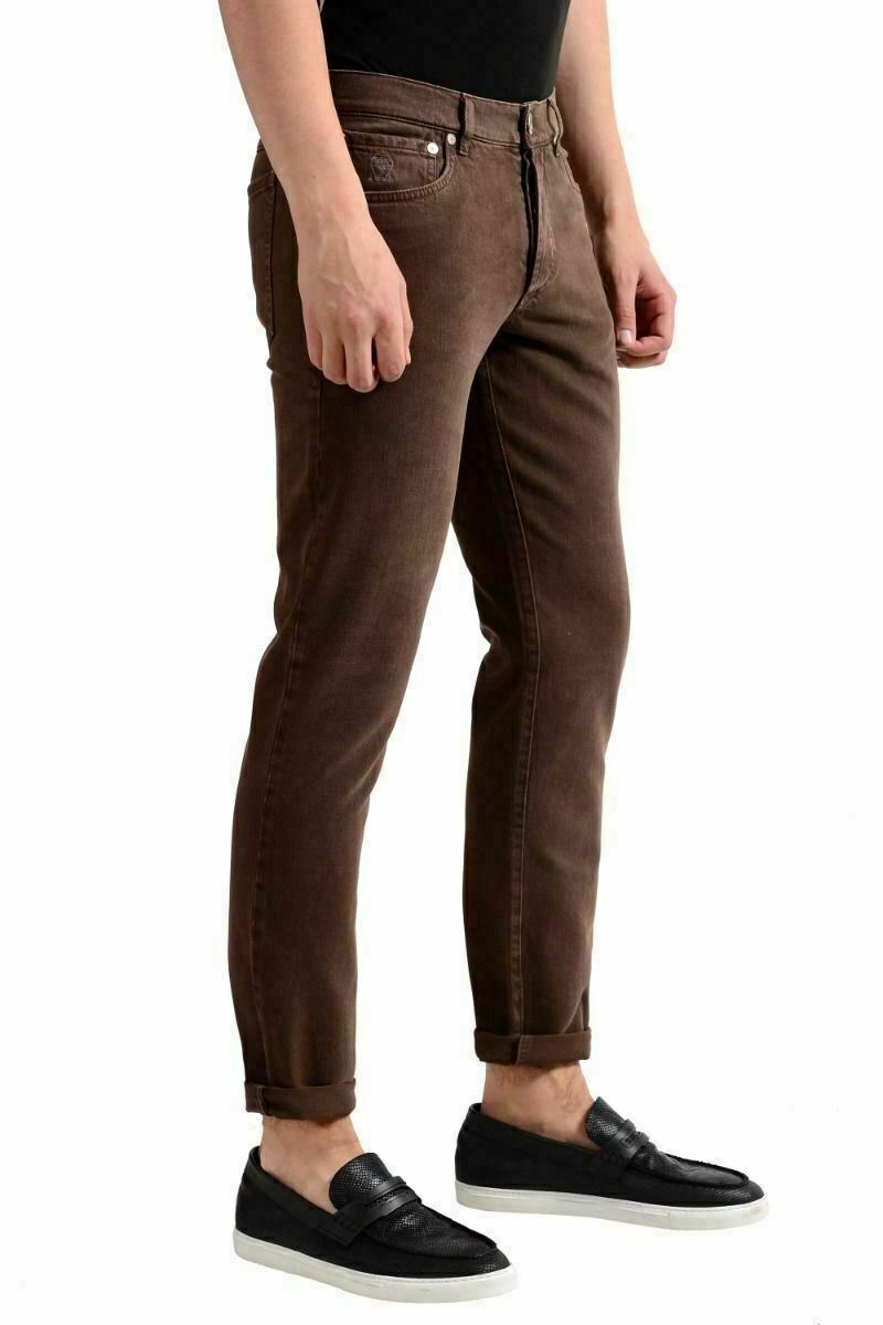 Brunello Cucinelli Men's Brown Slim Fit Jeans US 40 IT 56