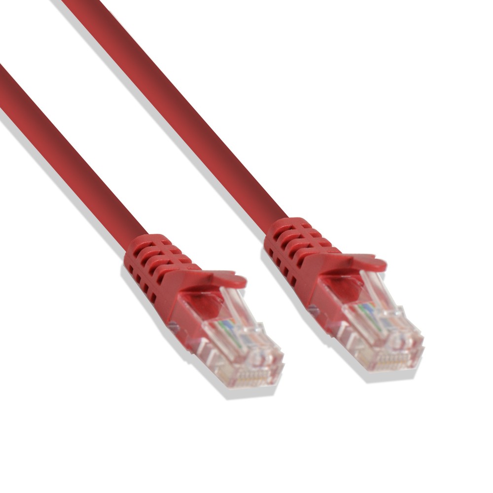 5Ft Cat5e Ethernet RJ45 Lan Wire Network Red UTP 5 Feet Patch Cable (5 Pack)