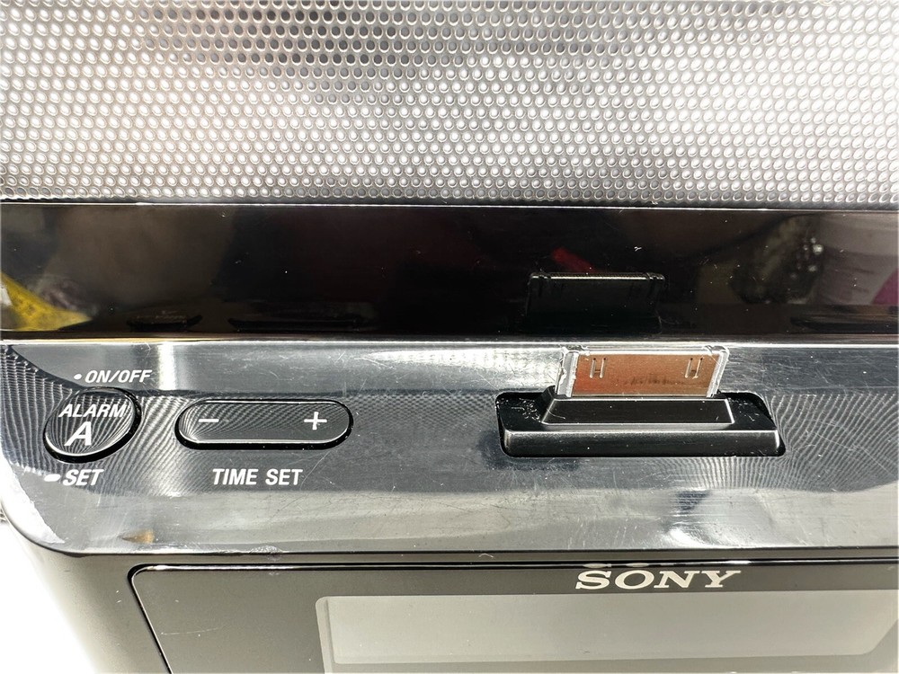 Sony ICF-CS15iP Audio Docking System iPod Dock Alarm Clock – No iPod/Remote
