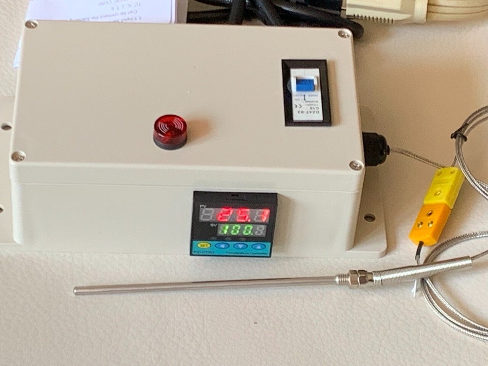 Plug & Play Powder Coating Paint Temperature Controller Gas Oven 6" Tip Probe