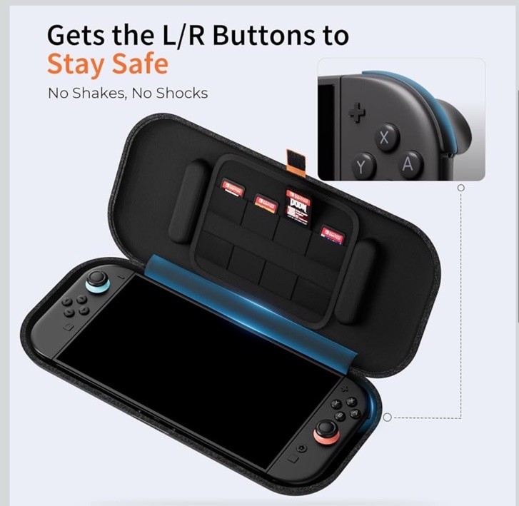 COOWPS Carrying Case for Nintendo Switch 2 (Black)