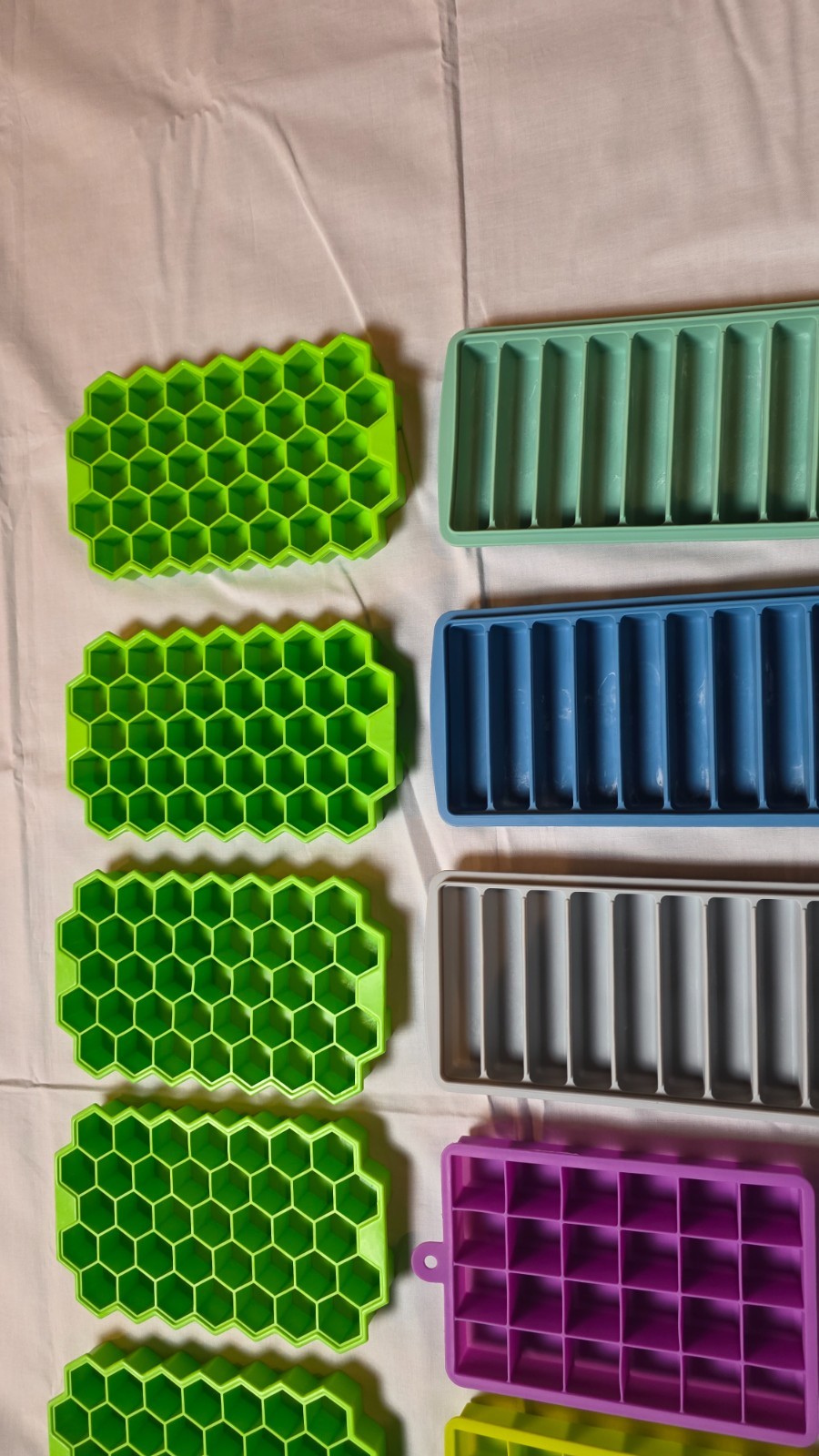 12 Silicone Ice Cube Trays with Lids – Easy Release & Stackable