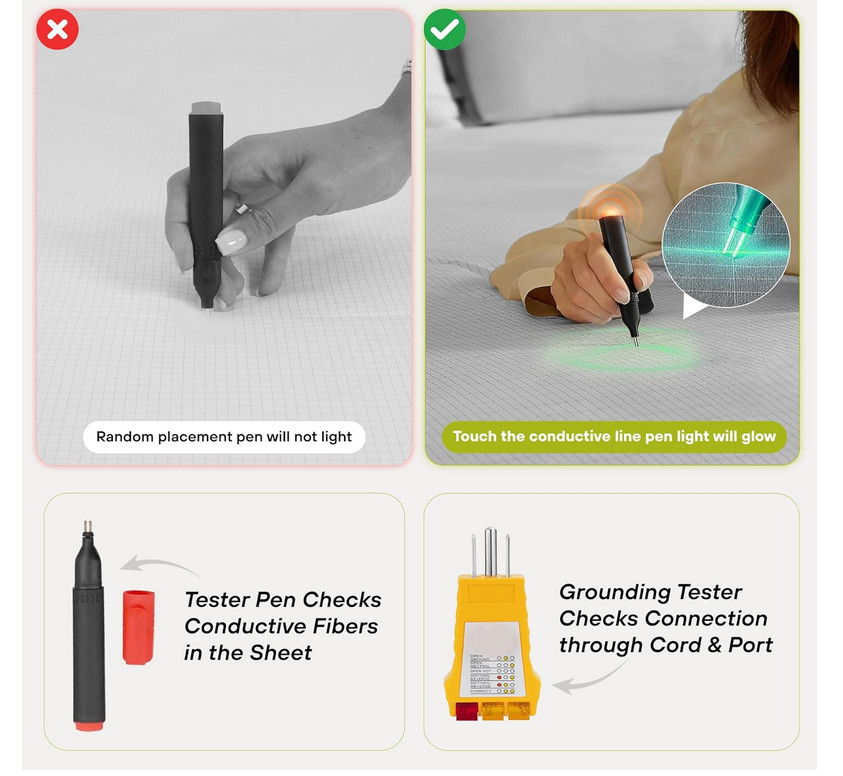 King Size Bed Grounding Sheets 90% Organic Cotton + 10% Pure Silver Fiber