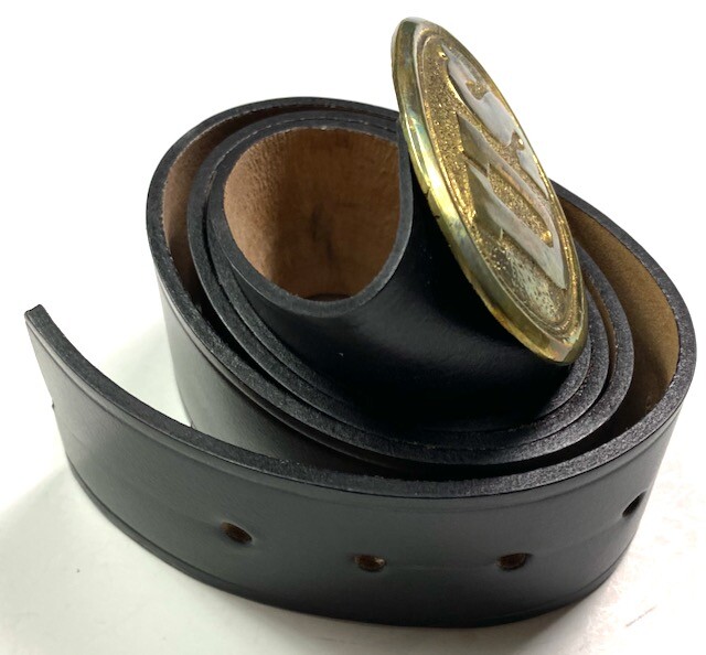 CIVIL WAR US UNION ENLISTED FIELD BELT & BUCKLE- SIZE 2 (FITS 34-42 INCH WAIST)