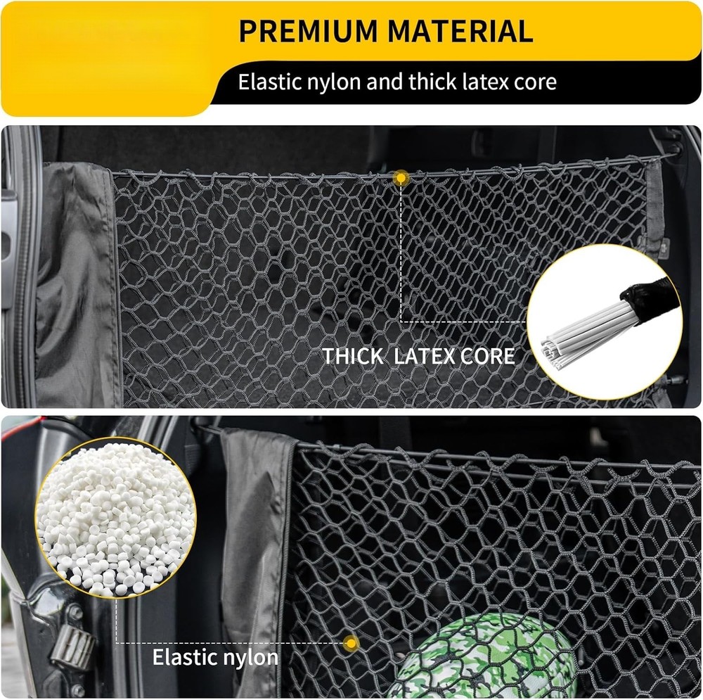 Double-Layer Envelope-Style High-Density Mesh Trunk Organizer