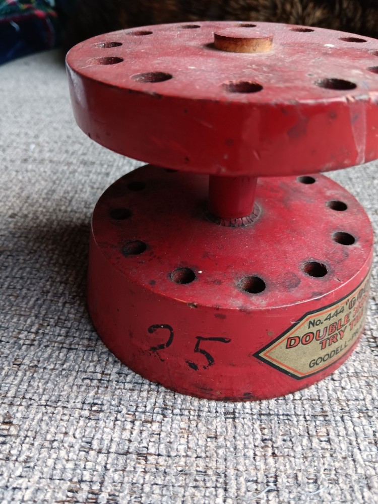 vintage Goodell Pratt red hardware store display