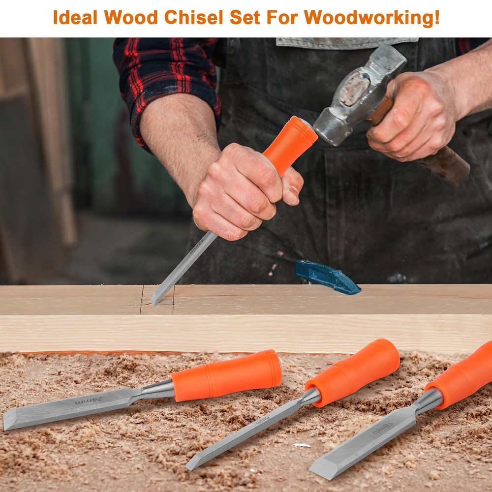 4 Piece Wood Chisel Sets Woodworking Tools Set, Chisels for 4 Pack