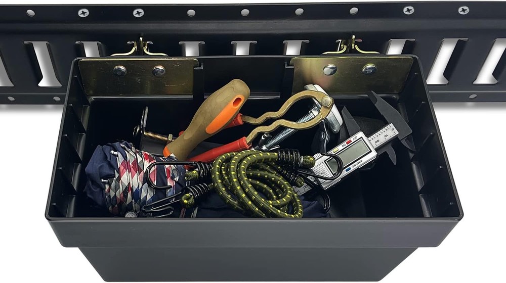 Heavy Duty E-Track Basket for E-Track Systems, Trailer Storage Organizer